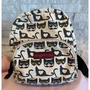 Bungalow 360 Cat Mini  Backpack with Peace Sign Zipper